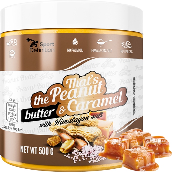 Arašidové maslo Salty Caramel 500g Crunchy Fit Cream