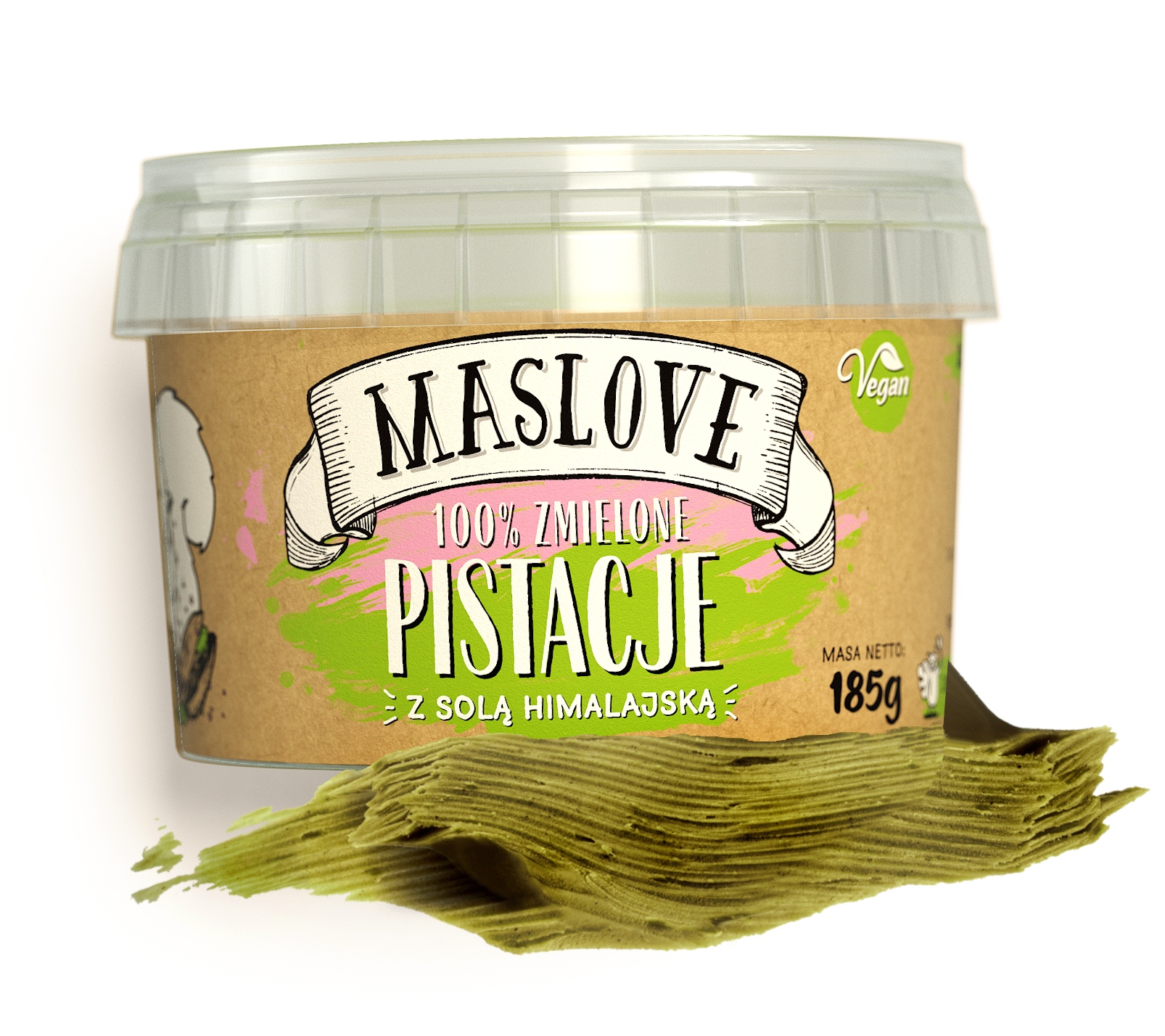 PISTÁCIOVÉ MASLO MASLOVE + himalájske solené pistácie
