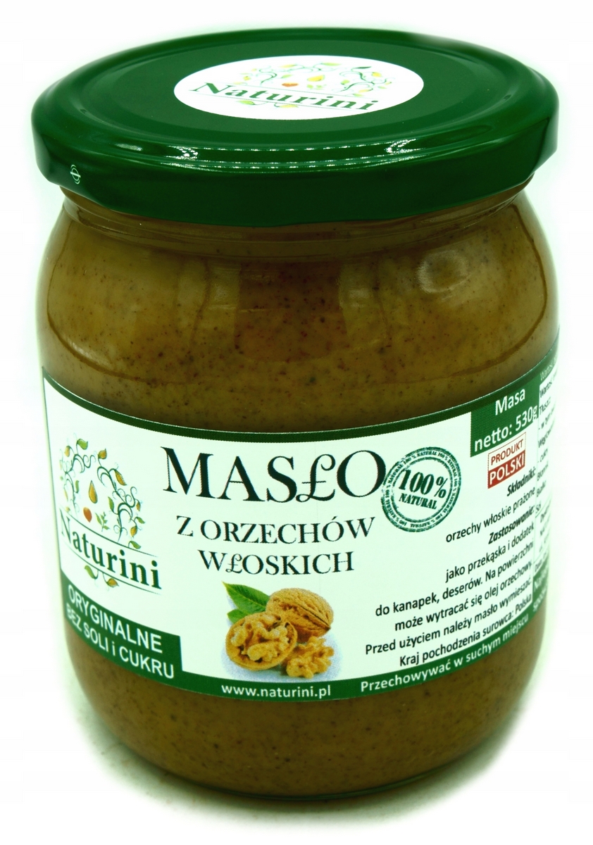 ITALSKÉ ORECHOVÉ MASLO POLSKÉ 100% HLADKÉ 530g