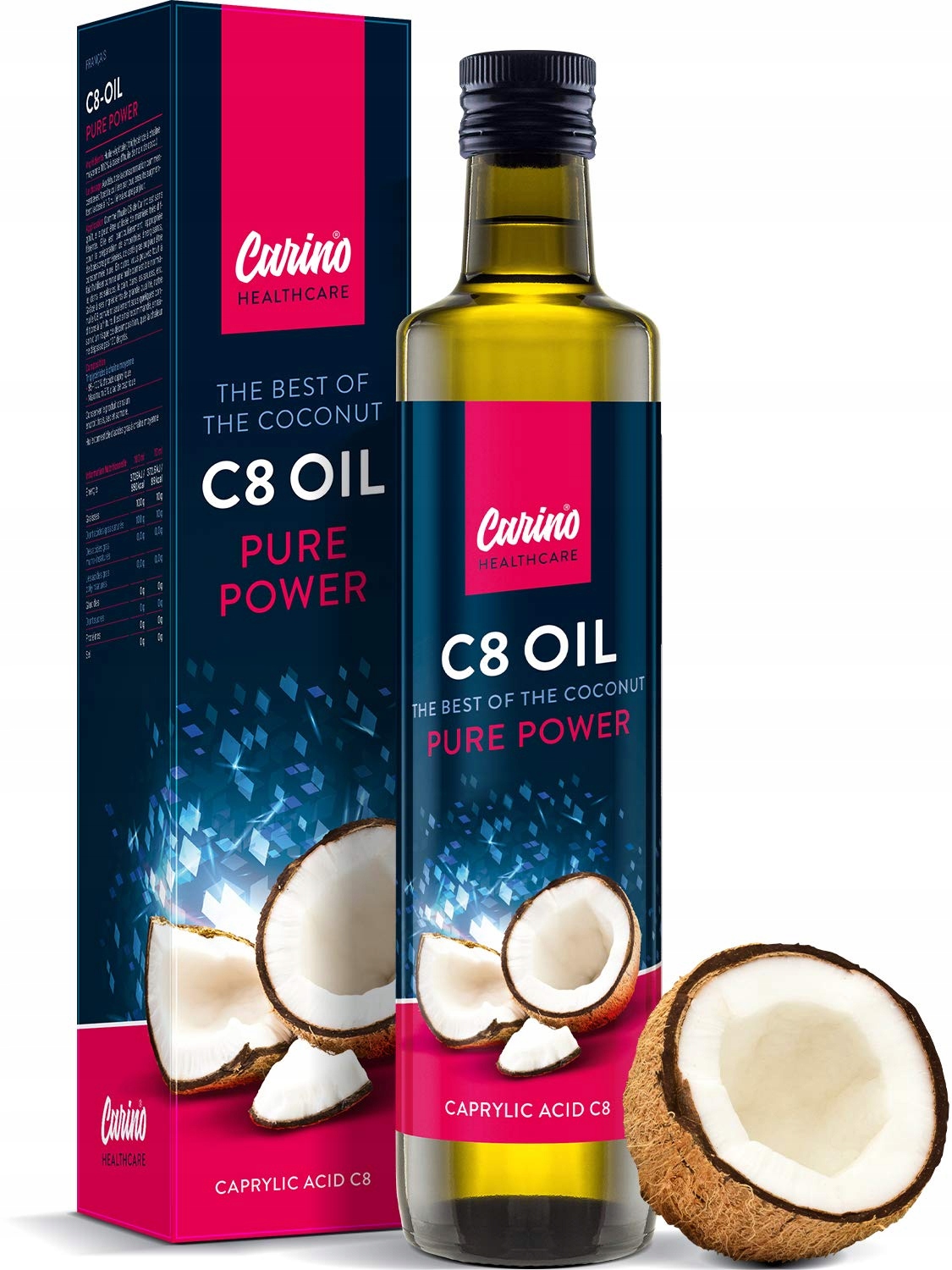 MCT L C8 100% kokosový olej Kaprylová kyselina 500ml