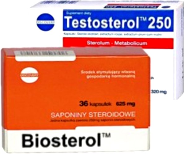 Testosterón - Megabol Testosterol 30 čiapky + Biosterol 36 čiapky
