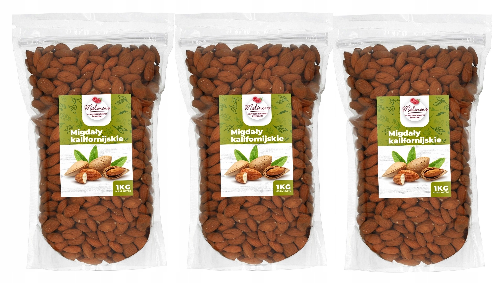 Orechy - ALMONDS 3 X 1KG Kalifornské celé veľké lahodné!