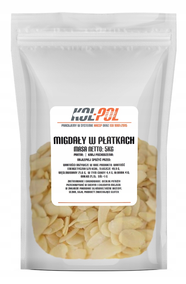 Orechy - Mandle vločky 5kg mandle rezané čerstvé okvetné lístok