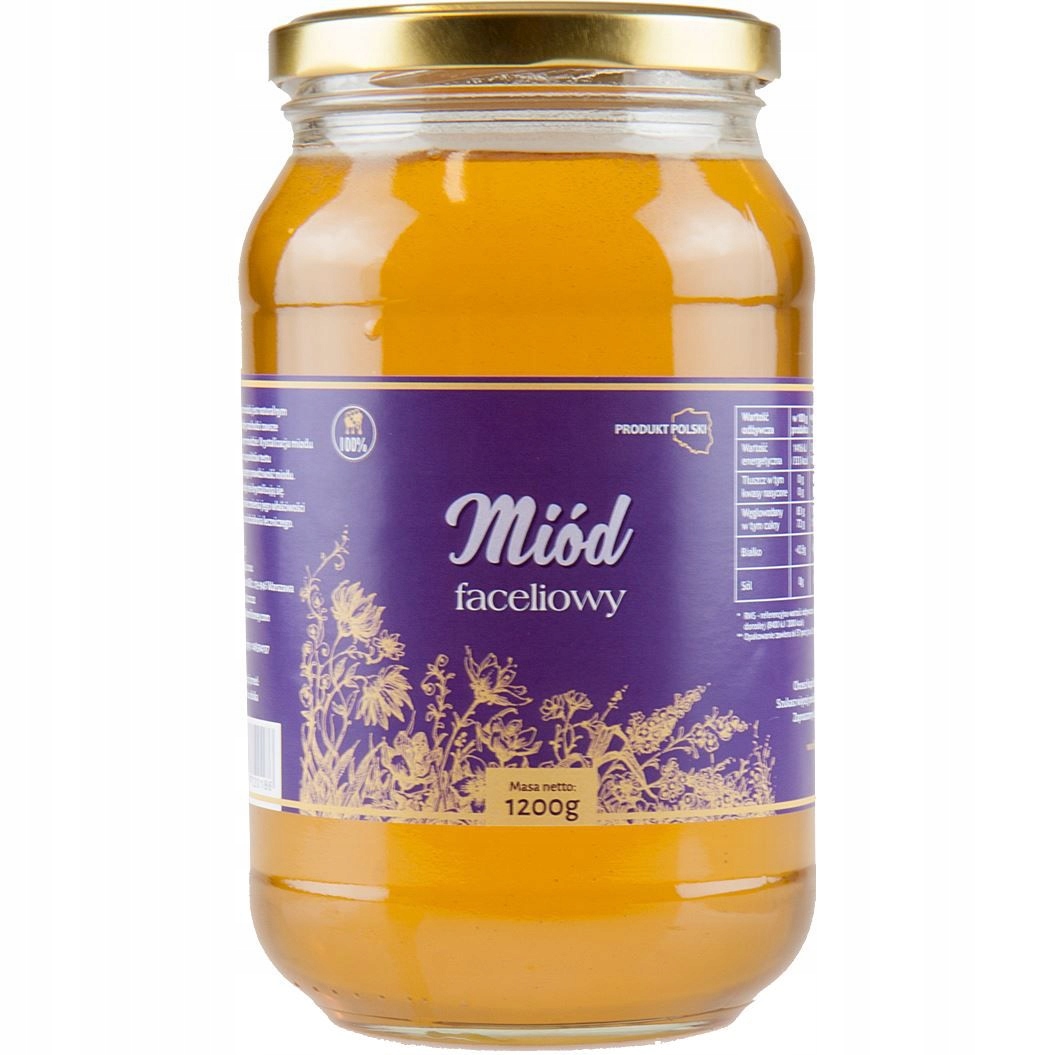 HONEY 1.2KG FACELI PRÍRODNOSTI ZBERATEĽA 2020