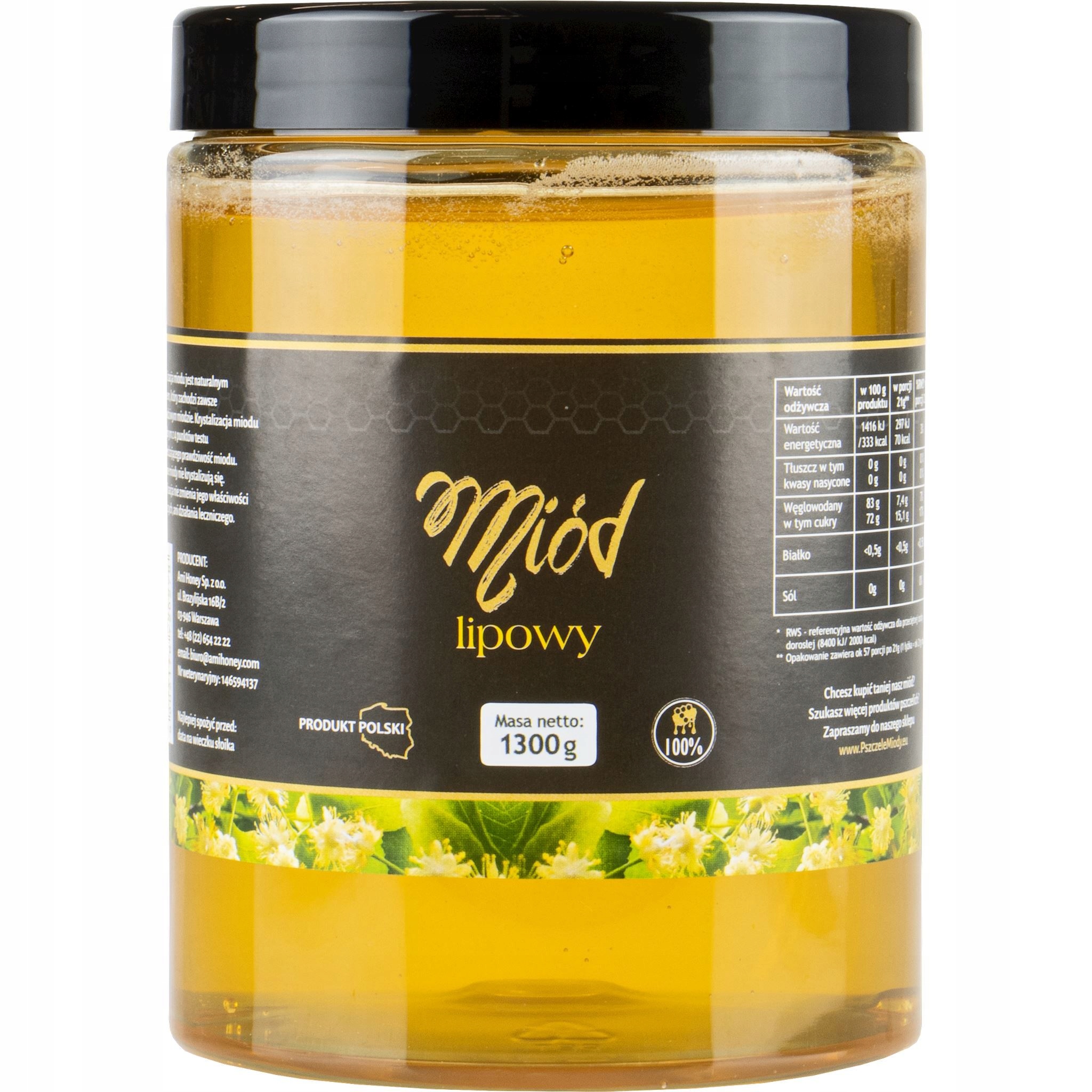 HONEY 1.3KG LINDEN EKOLOGICKÉ BALENIE ROZHODNUTÉ