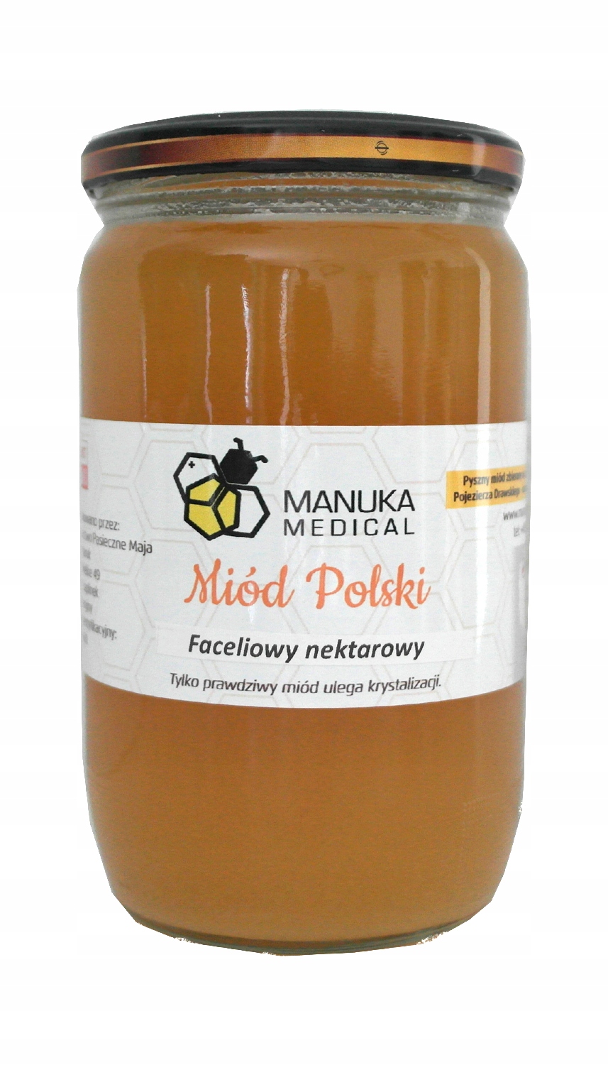 Honey Face Lake Dawski Drawsskie 950g Delicious