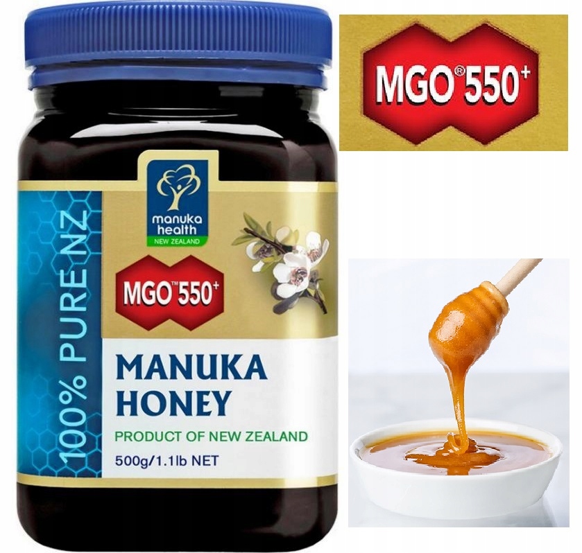 Med nektár manuka 550+ MgO 500 g Originál