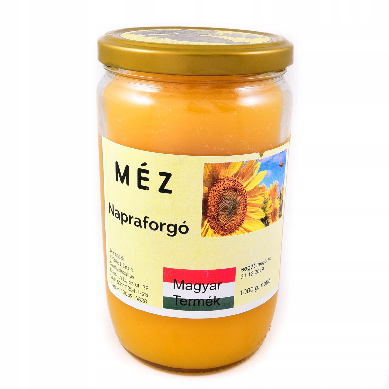 SLNEČNICOVÝ MED 1KG PRÍRODNÝ 100%