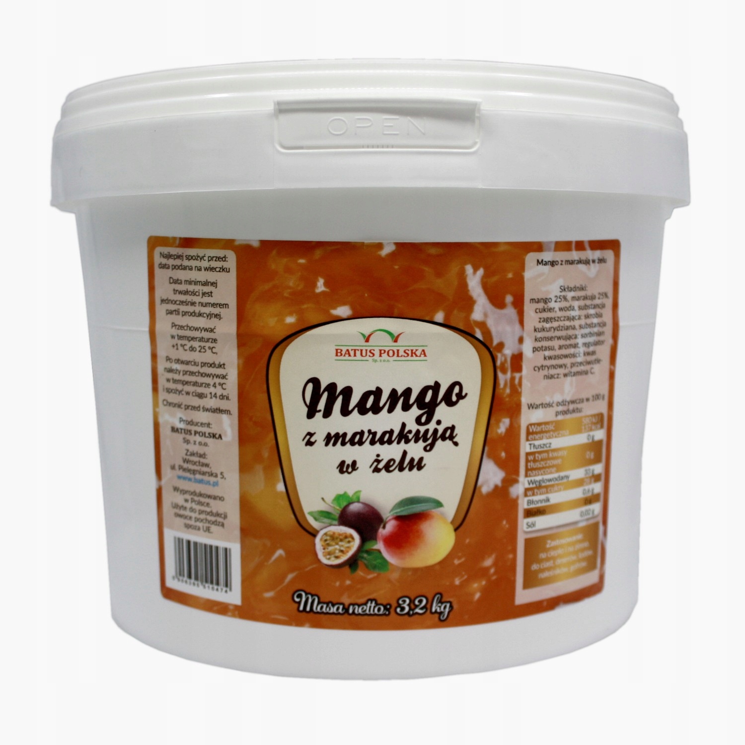Mango s marakujovým gélom 50% džem a džem 3,2 kg