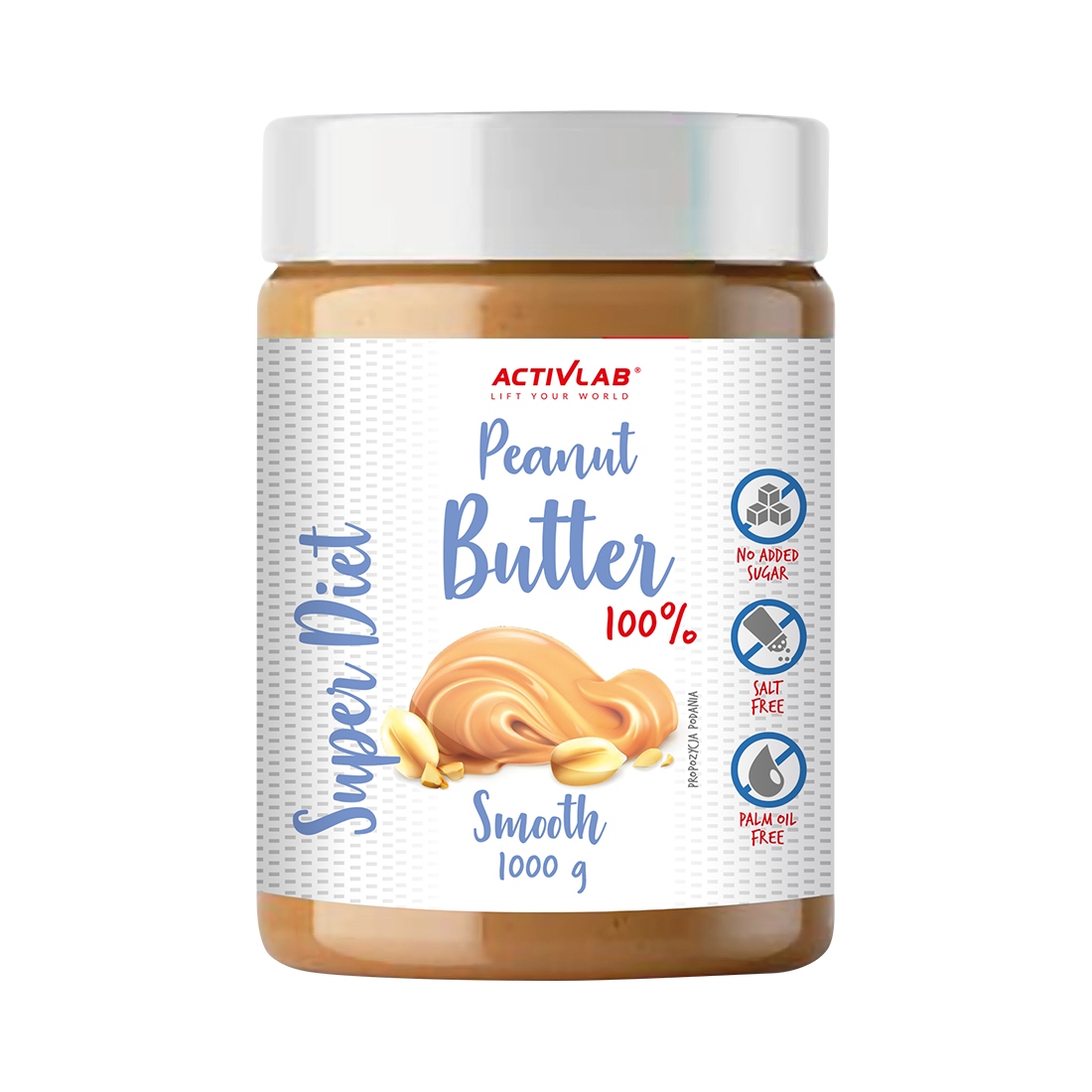 Hladké arašidové maslo 1kg BEZ PALMOVÉHO OLEJA!