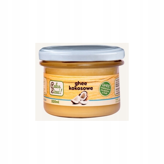 Maslo škvrnité ghee coconut 220ml prsty lízanie