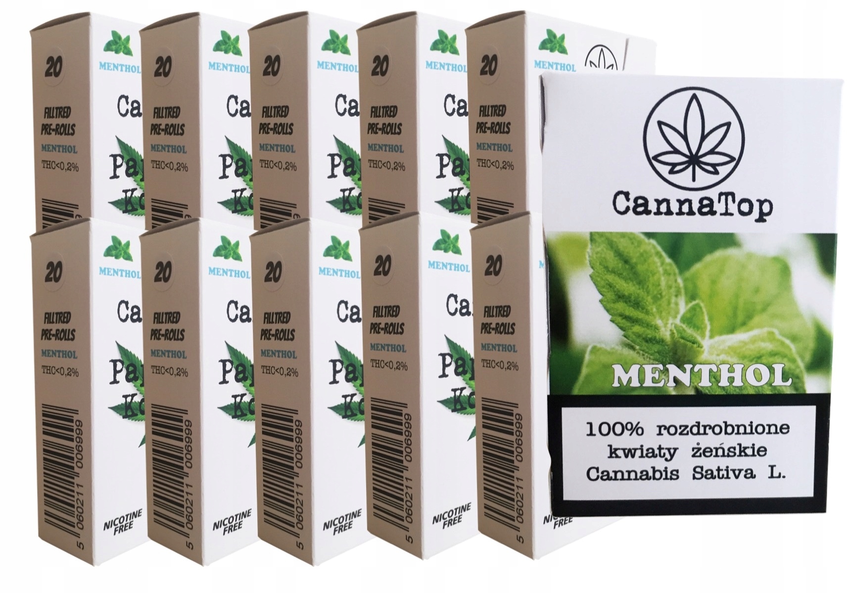 CBD - Mäta konopné cigarety CBD 20x10 Susz SPOLOČNÉ HIT