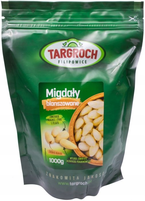 Orechy - Blanšírované mandle 1 kg prirodzeného čerstvého celku