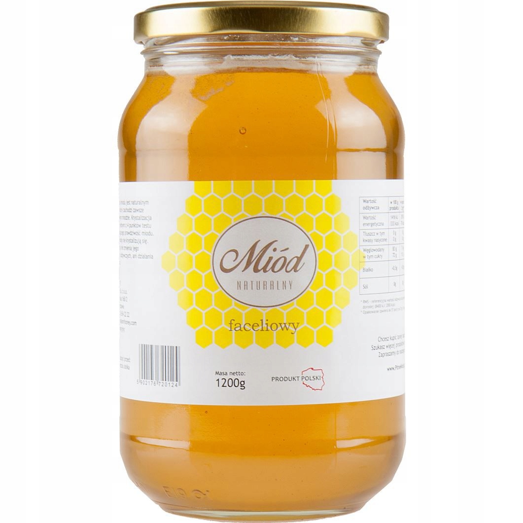 HONEY 1.2KG Tvár naturovaný 2020 s Apiry AMI