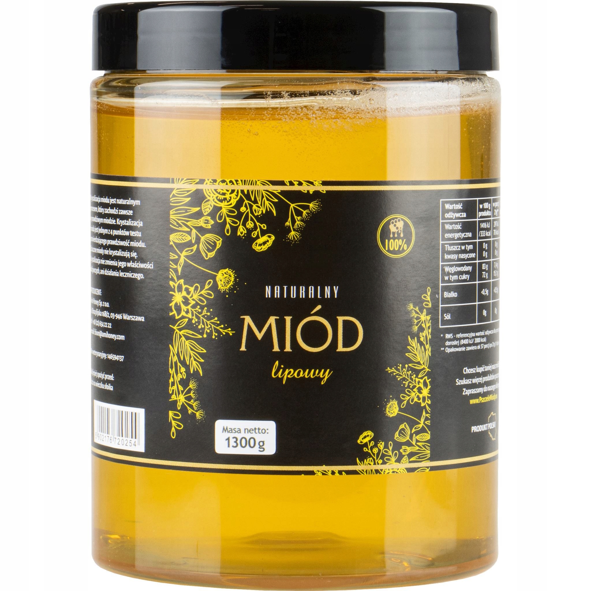 Honey 1.3kg Linden dobrý pre studenú odolnosť