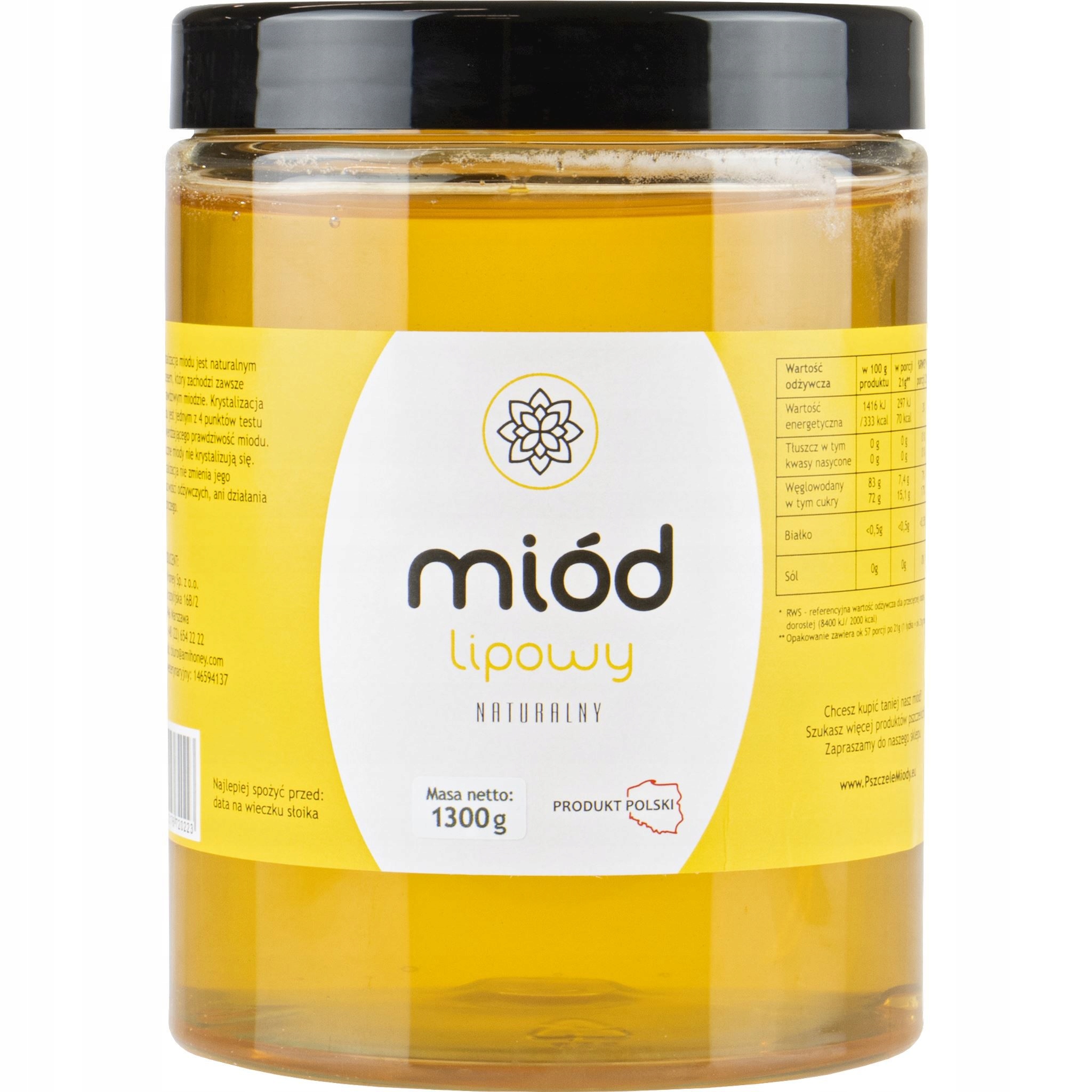 Med 1300g Prírodné lipowy - s AMI medom