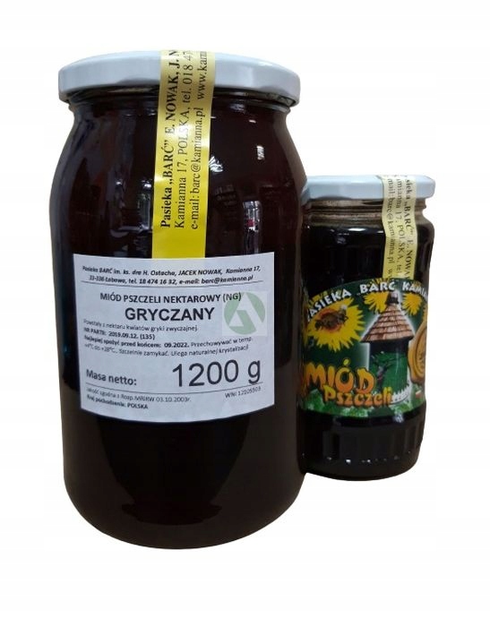 Pohánka Honey 1200g Pasieka Barć Kamianna