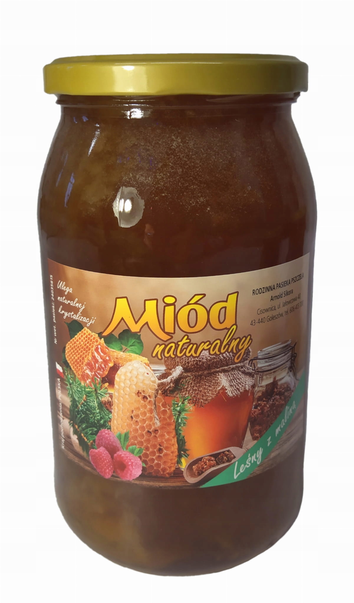 LES Med s malinou 100% pravý 1200g
