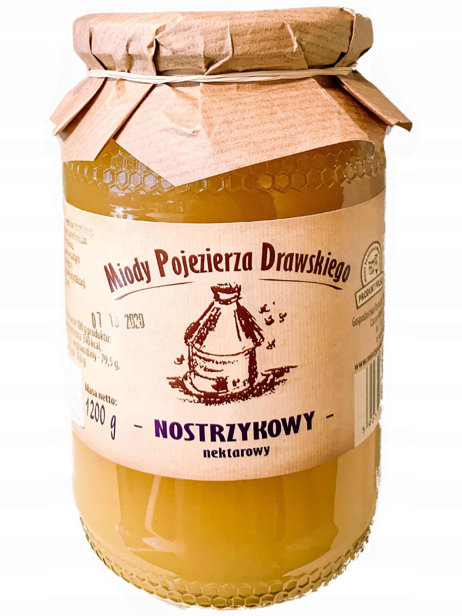 Melónový med 1200g Med z oblasti Drawskie Lake District