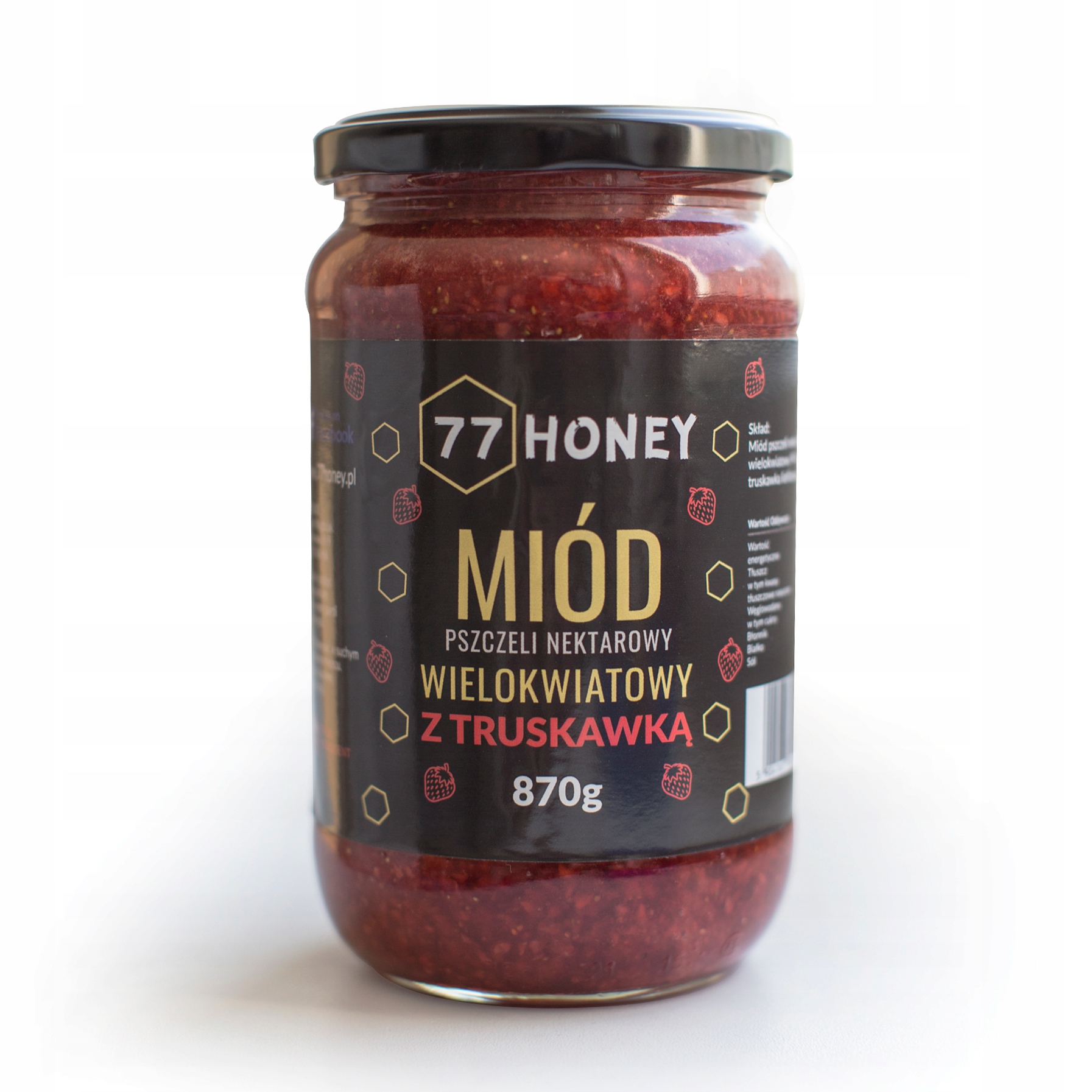 Med s jahodovými 870g poľský výrobca