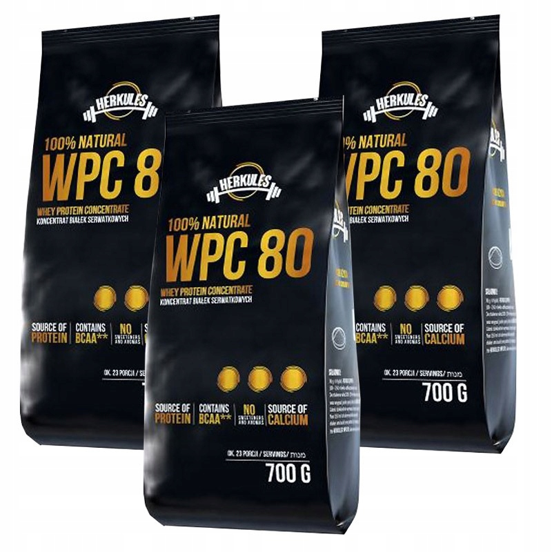 Proteín - Mlukovita Hercules 100% Prírodné WPC80 2100G proteín