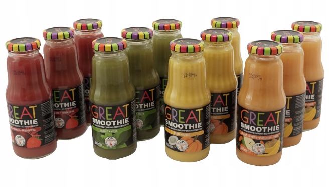 Ovocie mousse zeleninový kokteil 12 x 300ml mix akumulátor