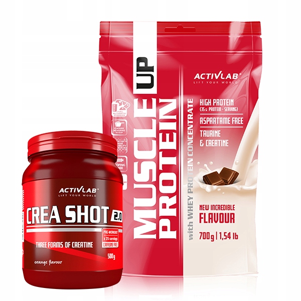 Kreatín - Sval hore 700g + Crea Shot 2.0 500g Skontrolujte oranžovú
