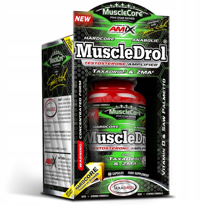 Testosterón - Musccledrol Amix - Testosterón Booster + Diéta