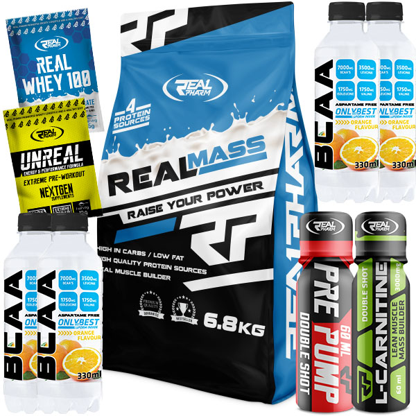 Gainer - Najlepší Gainer Rýchly nárast Real Mass 6.8kg