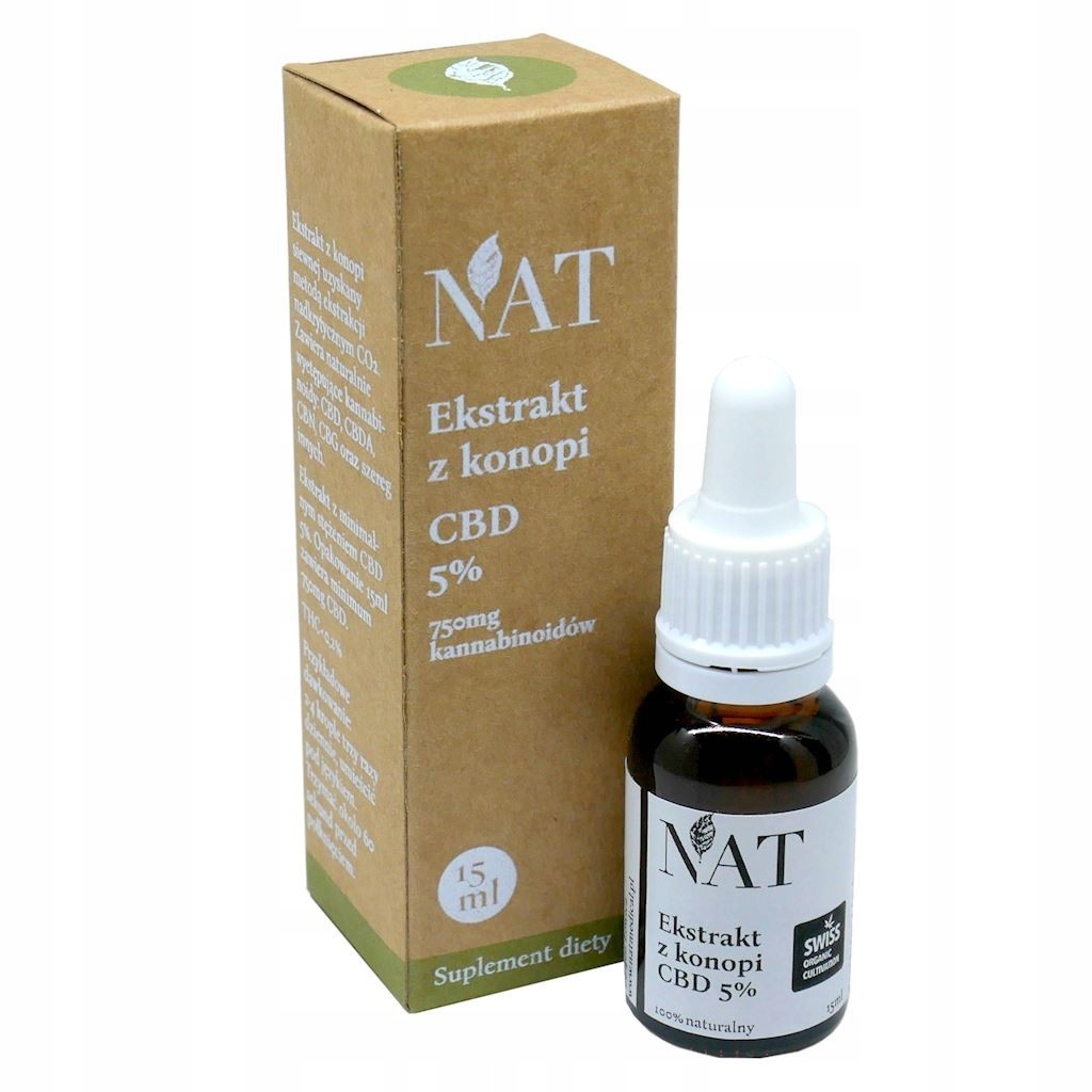 CBD - Olej NAT - Konopný extrakt 5% CBD 15ml