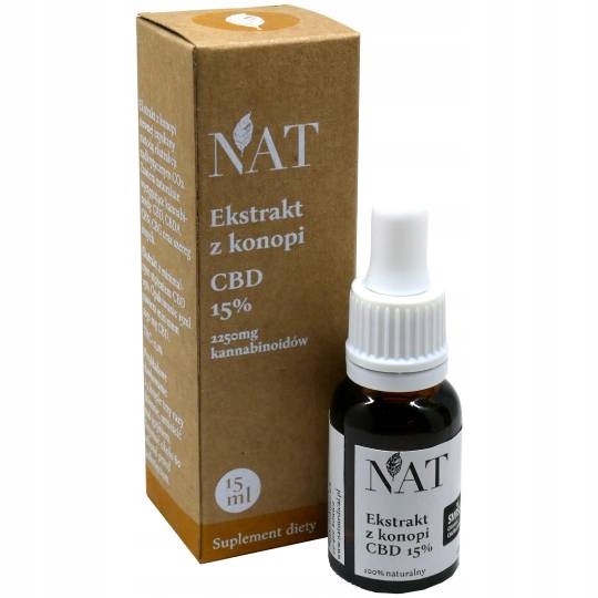 CBD - NAT HAPPY OIL CBD 15% prírodný výťažok 15ml