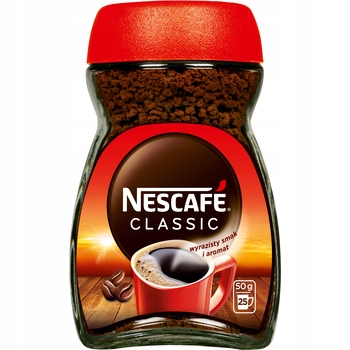 Instantná káva - Nescafé klasická káva sa rozpúšťa. 50 g-2ks.