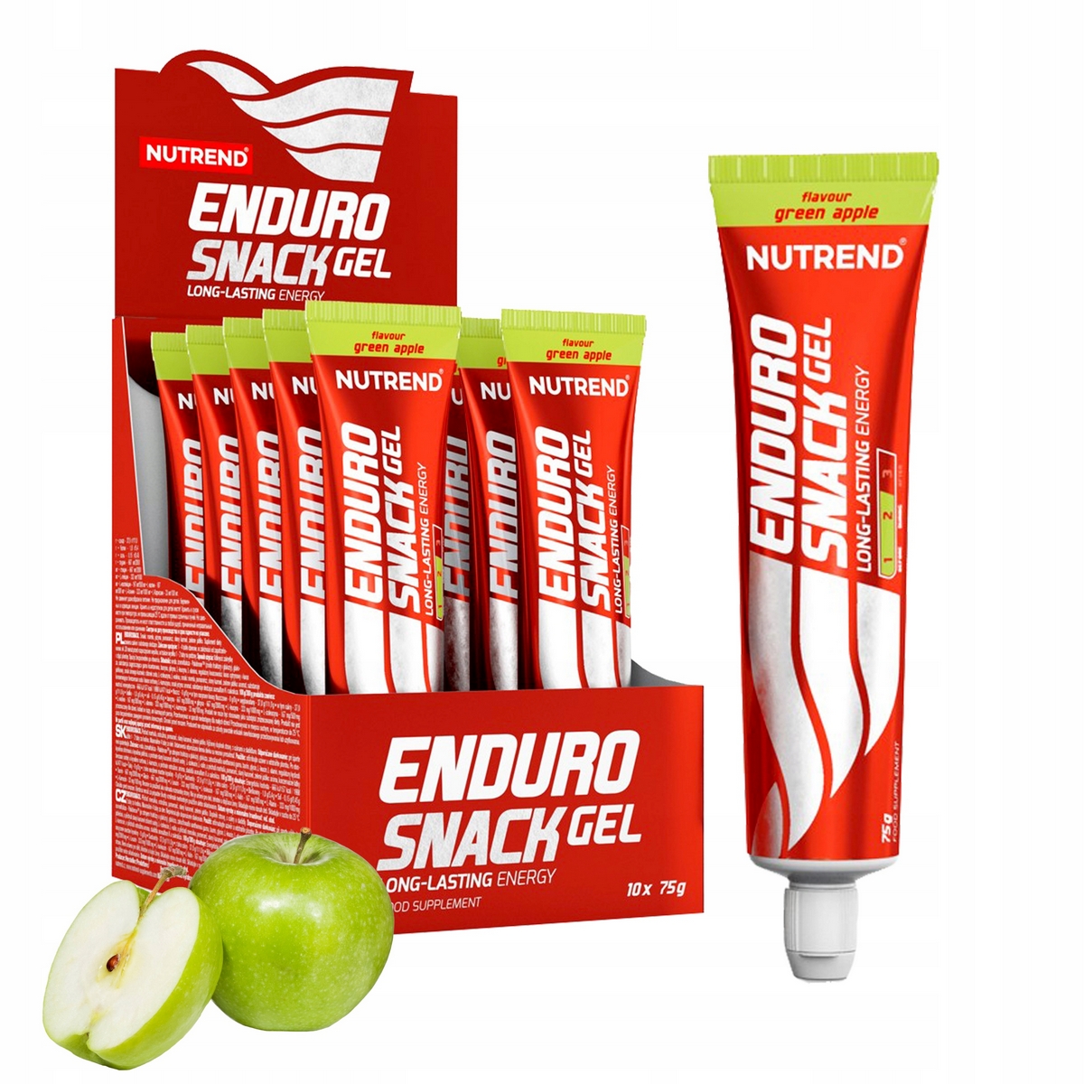 NUTREND ENDURO SNACK 10 X 75 g RÚRA IZOMALTULÓZA