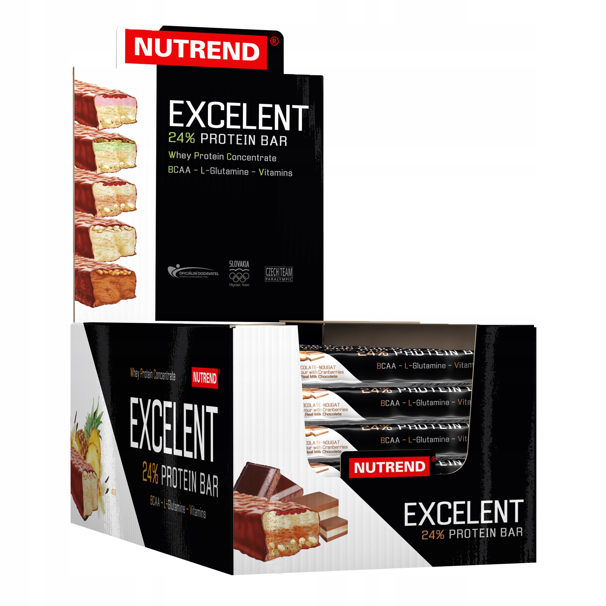 Proteín - NUTREND EXCELENT 18x PROTEIN BAR BCAA PROTEIN