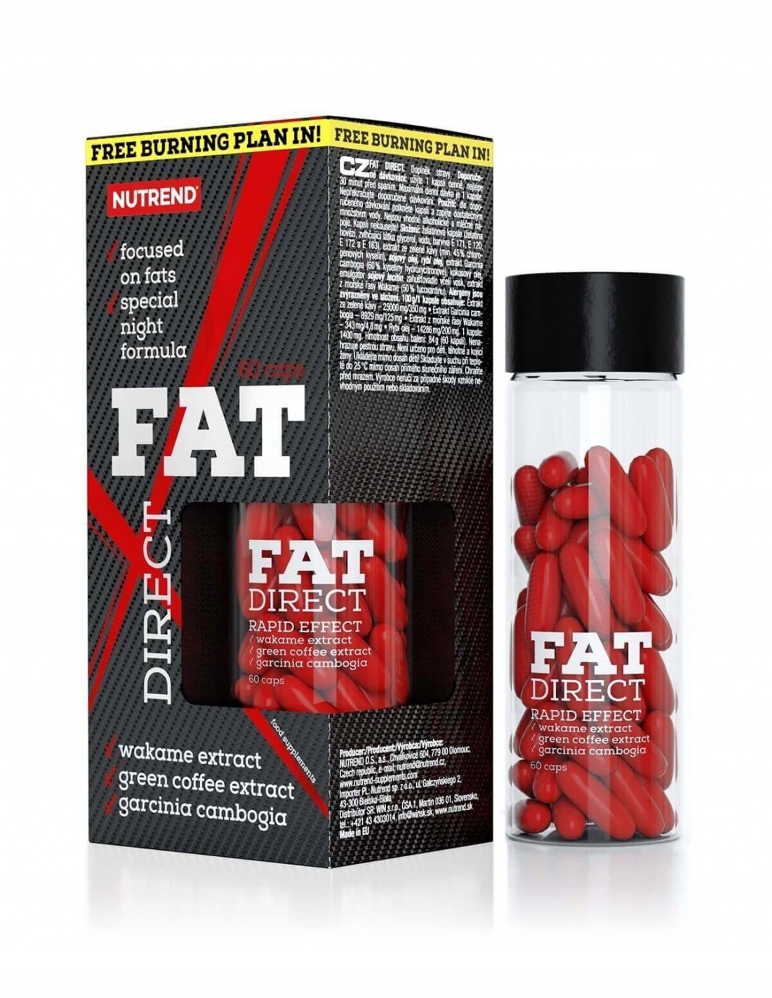 Spaľovač tuku - NUTREND FAT DIRECT 60CAPS FAT BURNER NOC