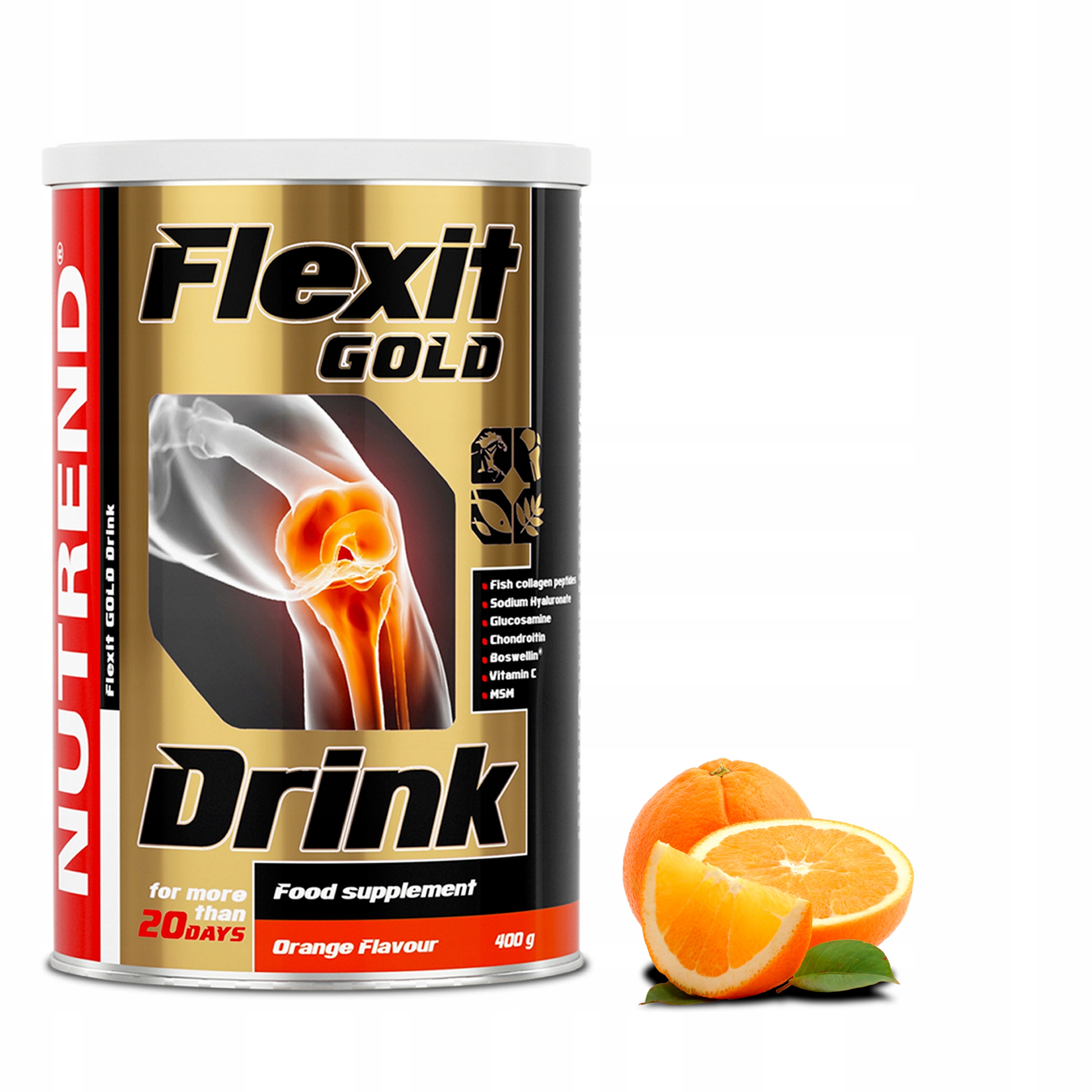 Ochrana kĺbov - NUTREND FLEXIT DRIKA GOLD 400G GLUKOSAMINE MSM