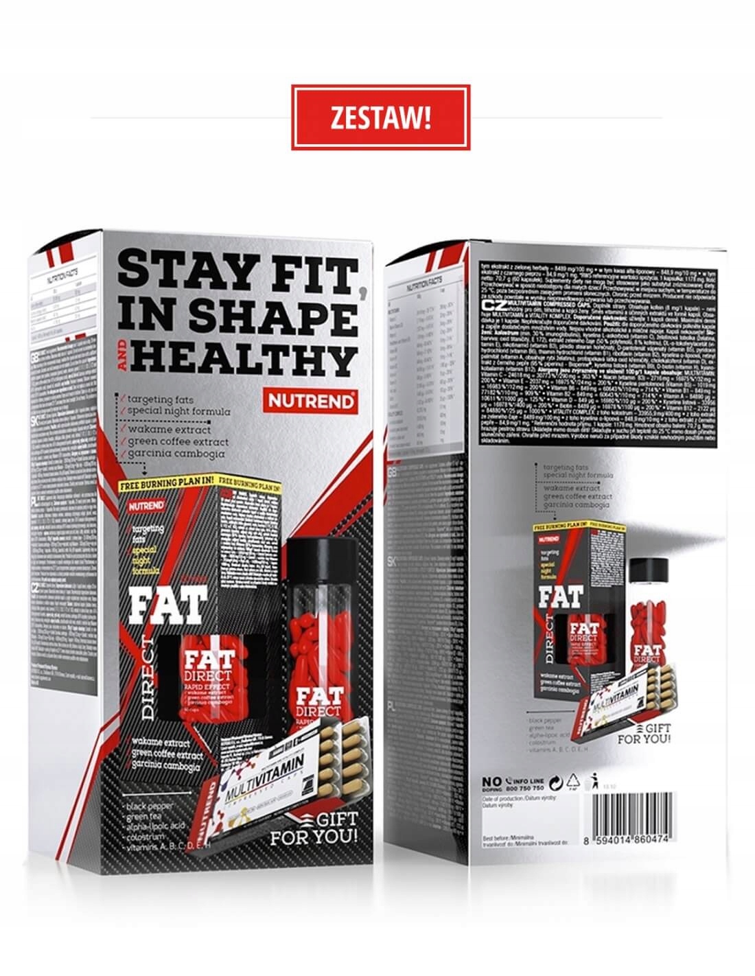 Spaľovač tuku - NUTREND FAT Direct 60 Kaps + Multivitamín 60 ZADARMO