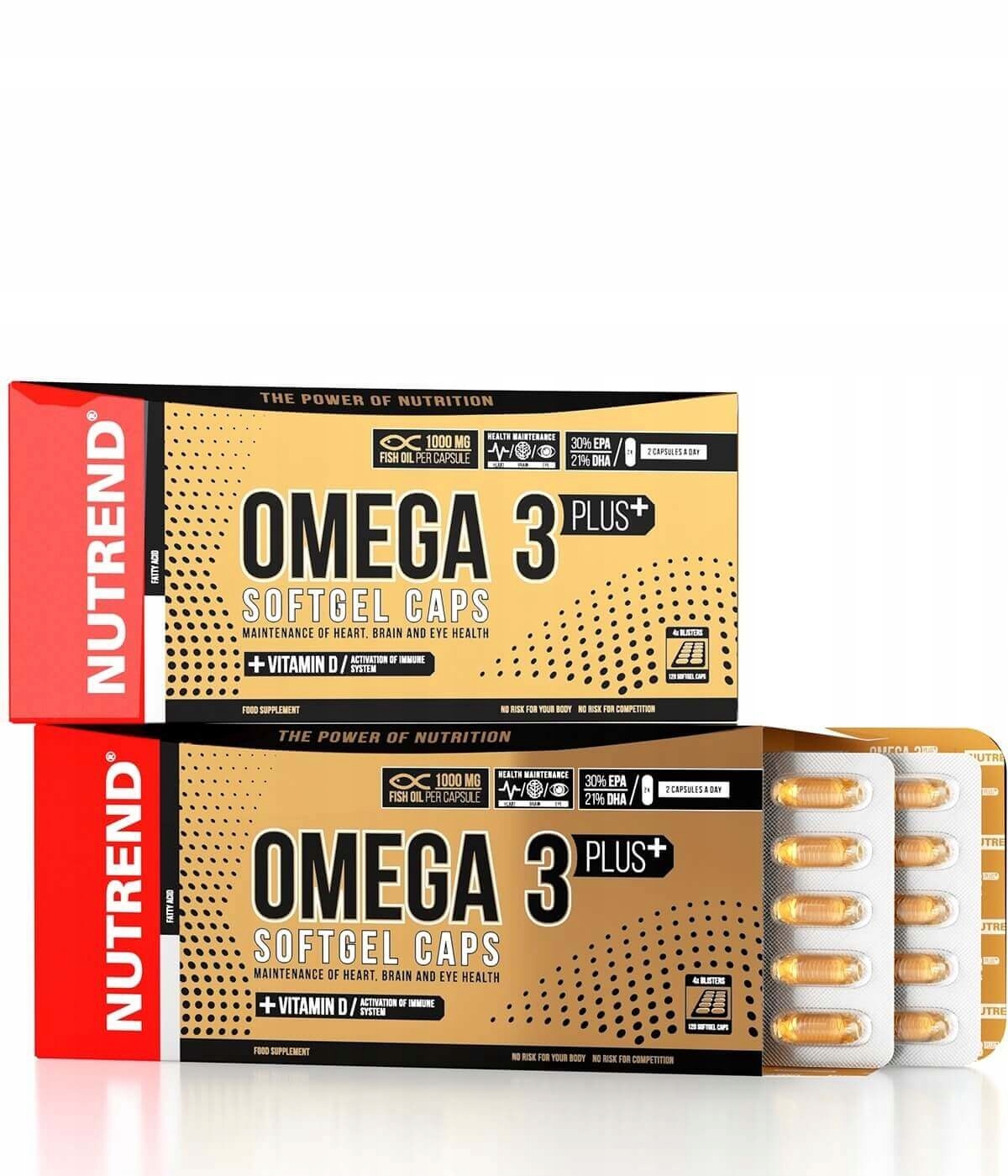 NUTREND OMEGA 3 + D3 120KAPS Cirkulácia kostnej kože