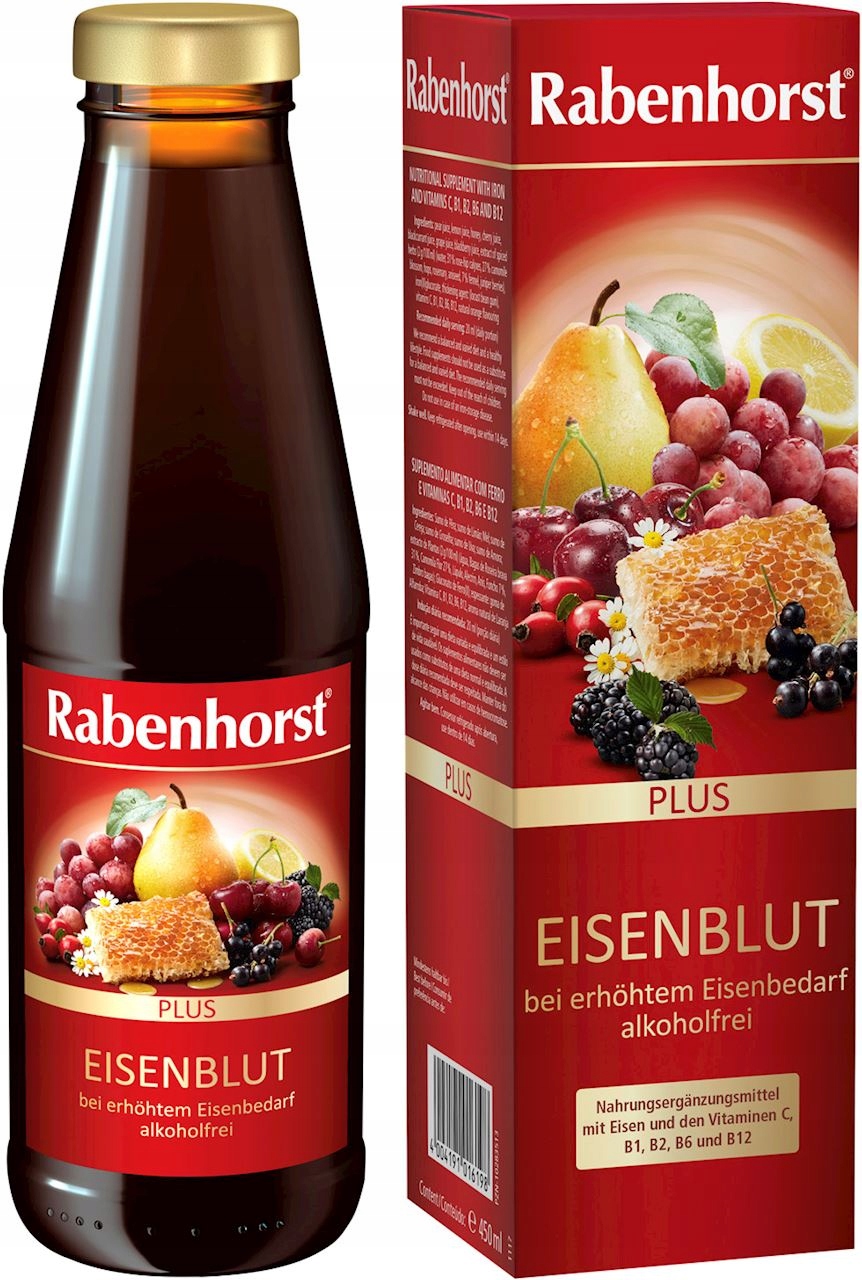 Ovocie a bylinný nápoj so železom a vitamínmi 450ml