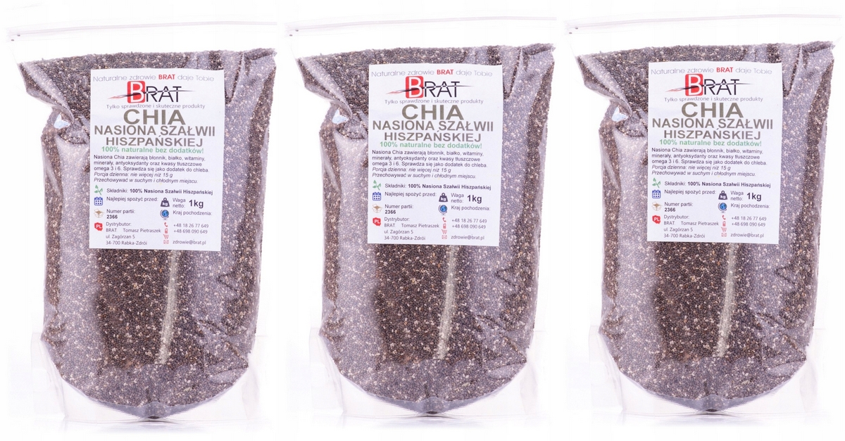 Chia 3kg Seeds Omega Szałwia španielčina