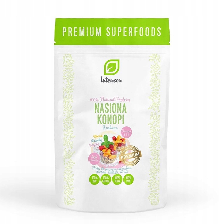 Konopné semená bez škrupiny 1kg KONOPNÉ SEMENÁ Intenson