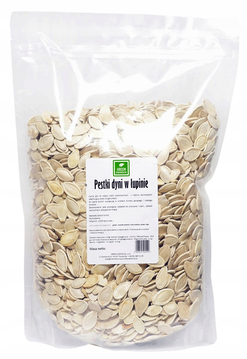 Prírodné tekvicové semená v Shell 1 kg