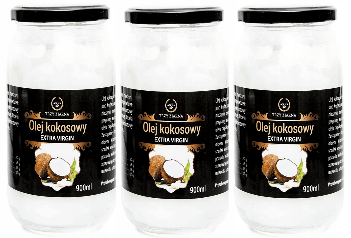 Kokosový olej 3 x 900ml nerafinovaný extra panna