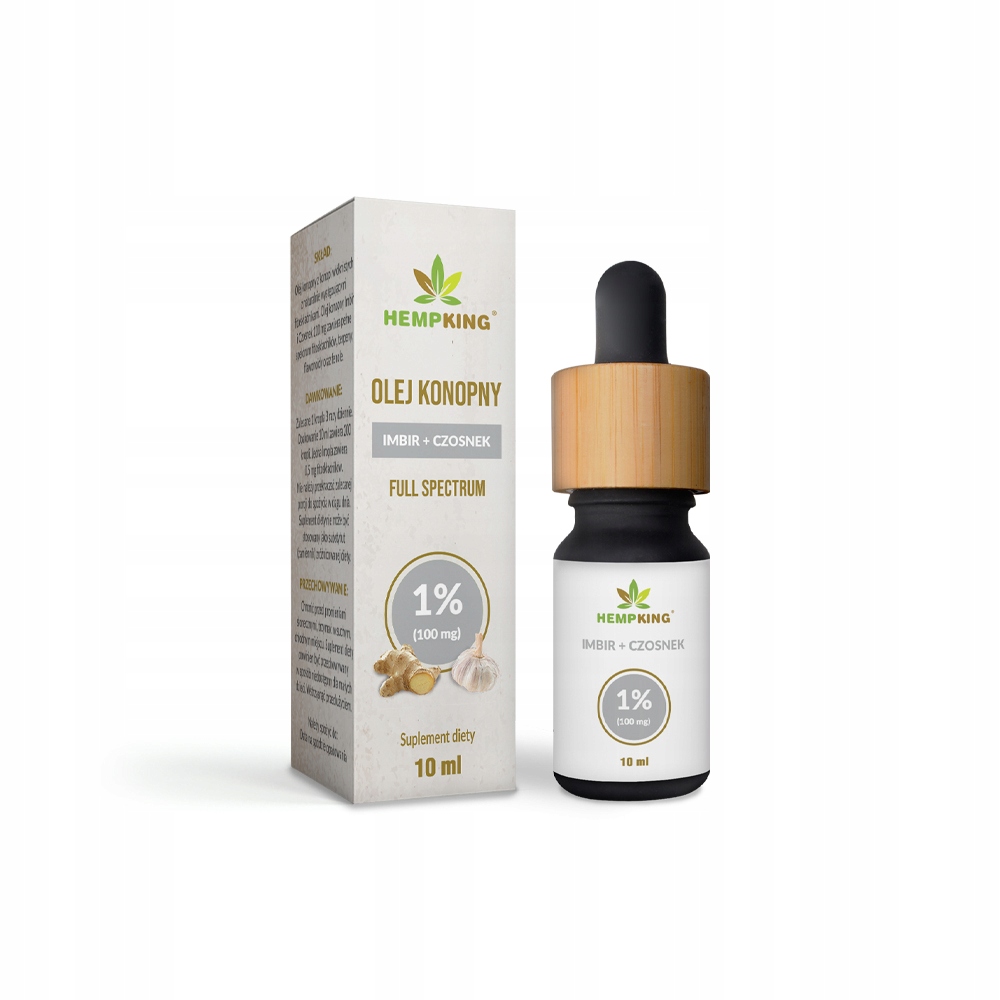 CBD - Konopný olej 1% konope Kráľ Cesnak Zázvor Premium