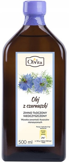 ČIERNY KUMINOVÝ OLEJ STUDENÝ STLAČENÝ OLVITA 500ML