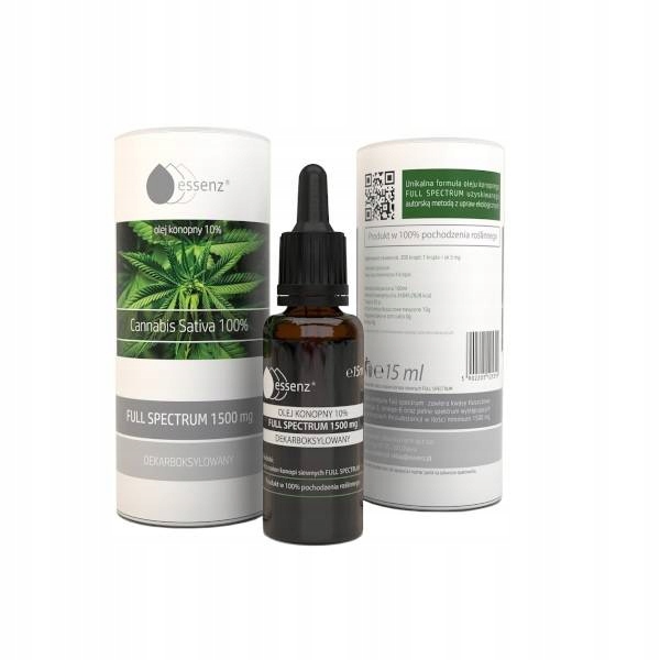 CBD - Konopný olej 10% 15 ml CBD Essenza + ZADARMO