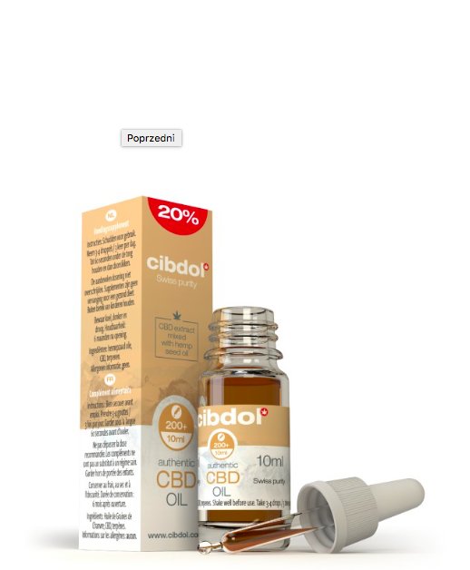 CBD - Konopný olej 20% CBD 10 ml Cibdol