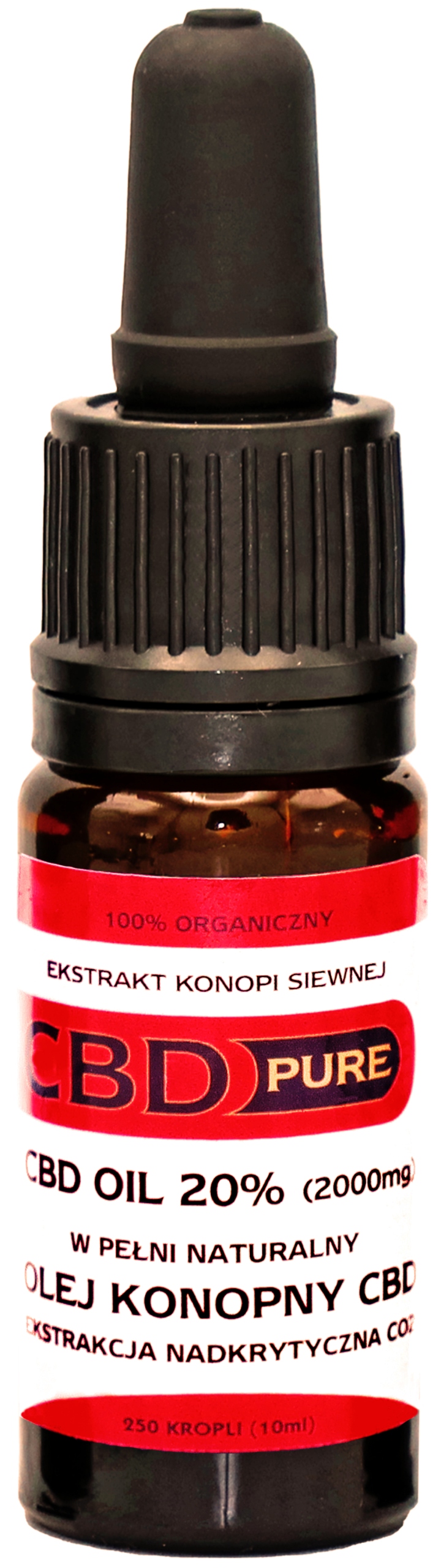 CBD - CBD PURE 20% 2000 mg zmršťovacia oleja certifikované