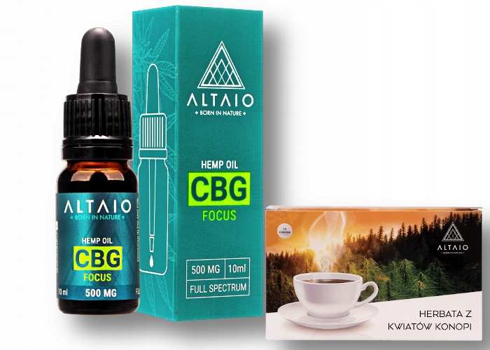 CBD - CBG konopný olej 5% | 500mg | 10ml | Zameranie | Altaio