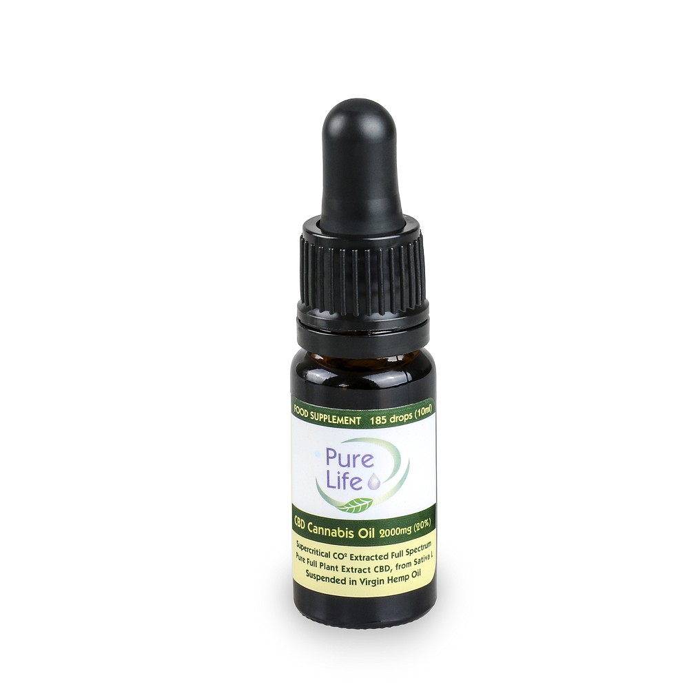 CBD - Konopný olej Pure Life 20% CBD 2000mg / 10ml